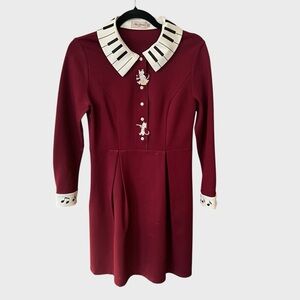 Miss Patina with Piano Collar and Cat Embroidery